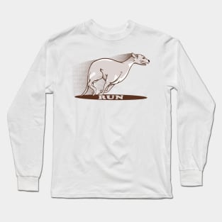 Greyhound running Long Sleeve T-Shirt